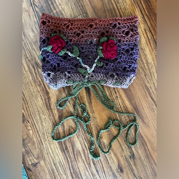 Handmade Crochet Roses Skirt Set - Picture 8 of 10